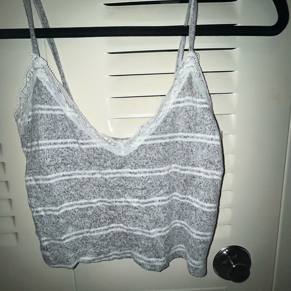 Forever 21 Tops - Forever 21 Gray and White Striped Camisole